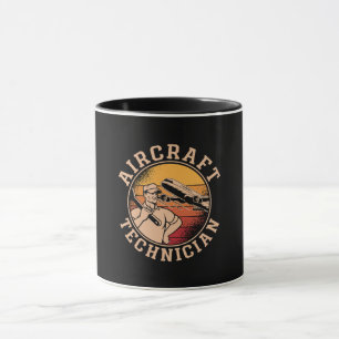 Mug Mécanicien d'aéronef Technicien aéronautique