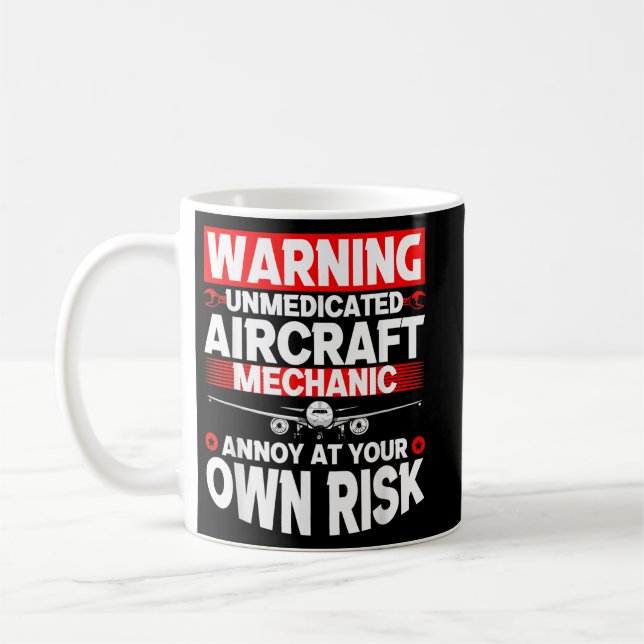 Mug Mécanique de l'avion drôle d'avion Mécanique 1 (Gauche)