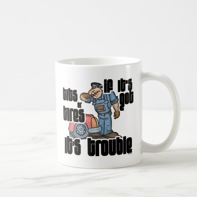Mug Mécanique Troublée Drôle Mécanique (Droite)