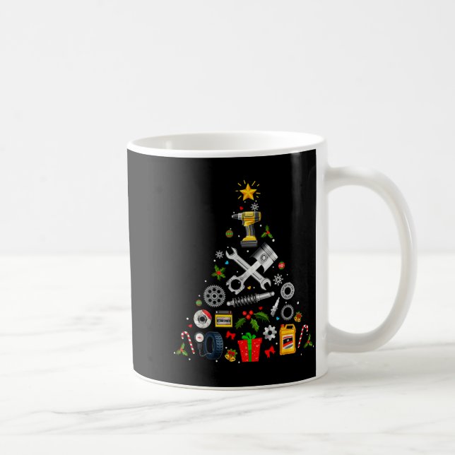 Mug Mechanic Christmas Ornament Tree In Garage Car Mec (Droite)