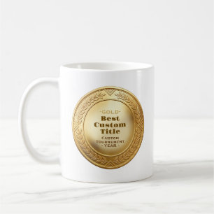 Mug Médaille d'or réaliste 3D personnalisable et modif