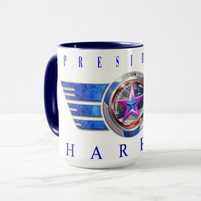 Mug Médaillon d'escadre du président Harris-Walz (Devant gauche)