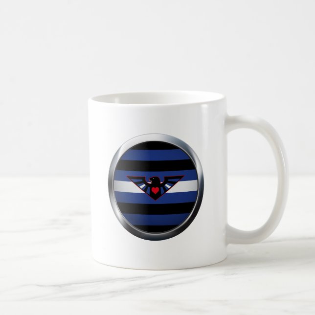 MUG MÉDAILLON EN CUIR DE FIERTÉ D'EAGLE (Droite)