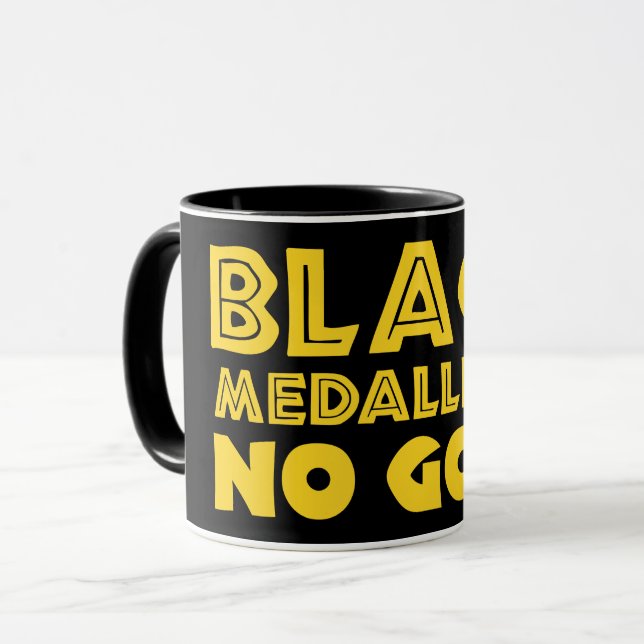 MUG MÉDALLIONS NOIRES PAS D'OR (Devant gauche)
