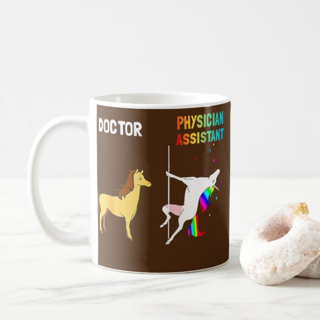 Mug Médecin Assistant Unicorn Danse  (Avec donut)