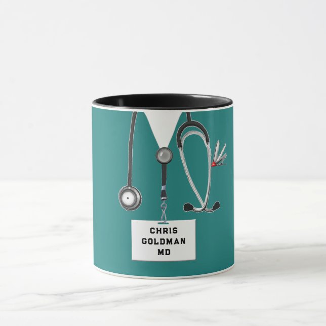 Mug Médecin cadeau personnalisé (Centre)