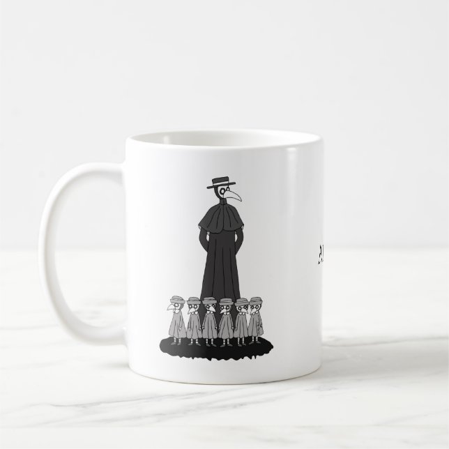 Mug Médecin de la peste avec les étudiants Enseignant  (Gauche)
