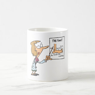 Mug Médecin drôle enseignant l'anatomie du pied