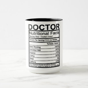 Mug Médecin - Faits nutritionnels