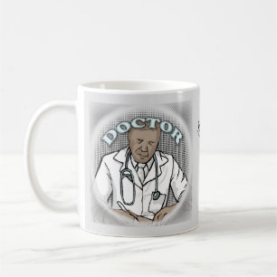Mug Médecin homme noir rétro