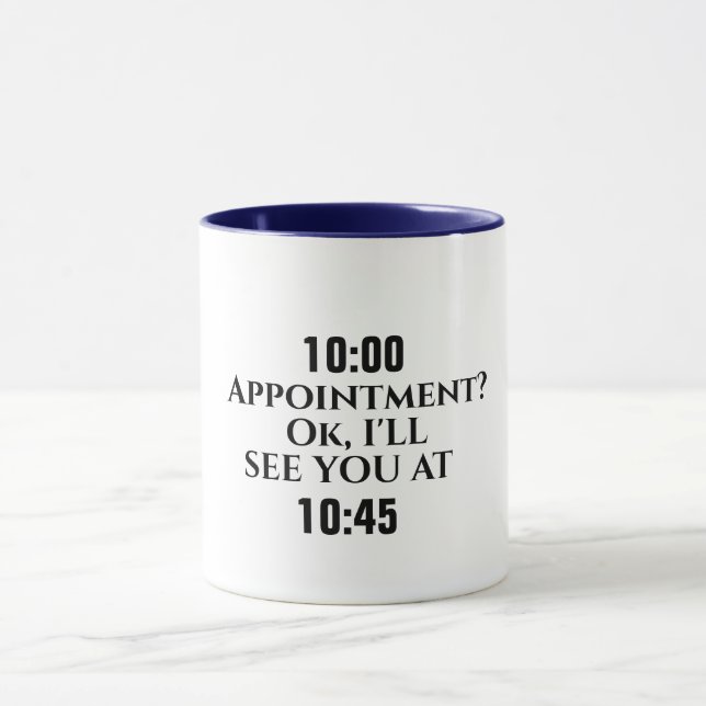 Mug médecin rendez-vous médecin jeu de mots amusant (Centre)