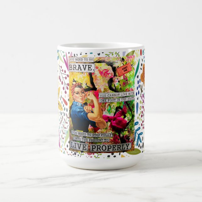 Mug Médias mixtes Inspirationnel Rosie le Riveter (Centre)