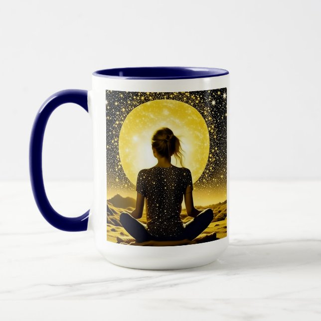 Mug Méditation de la femme Om Shanti Shanti Shanti (Gauche)