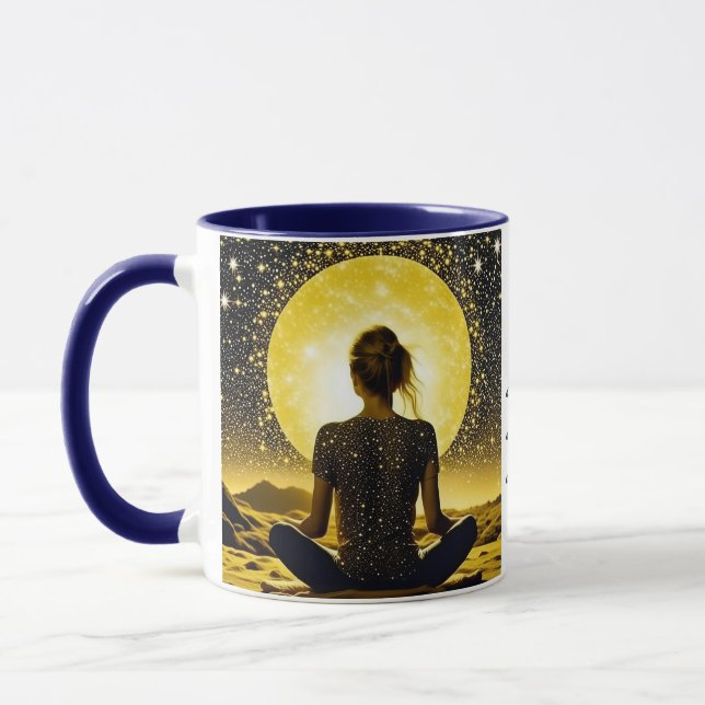 Mug Méditation de la femme Om Shanti Shanti Shanti (Gauche)
