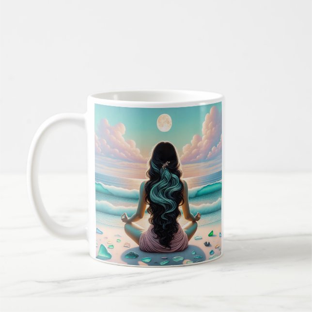 Mug Méditation Harmonie sur la plage (Gauche)