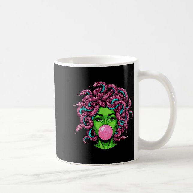 Mug Medusa Blowing Bubblegum P Art Mythology Design  (Droite)