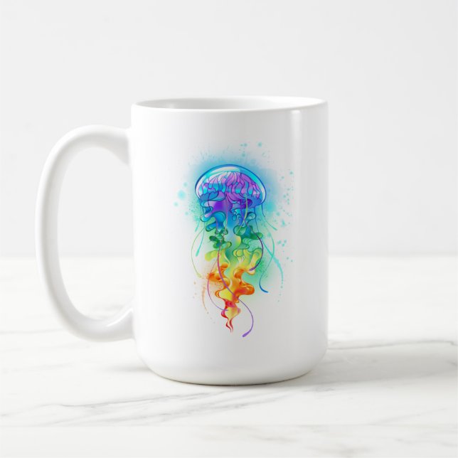 Mug Méduse arc-en-ciel (Gauche)
