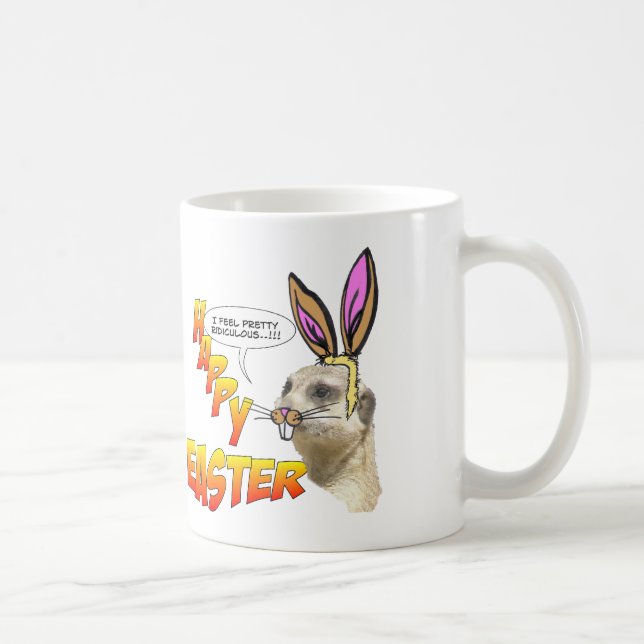 Mug Meerkat de Pâques personnalisable (Droite)