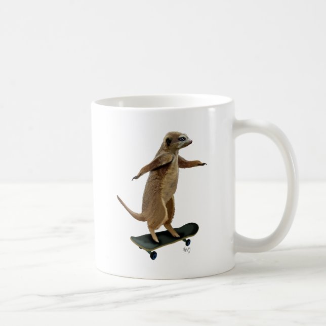 Mug Meerkat Sur Skateboard 2 (Droite)