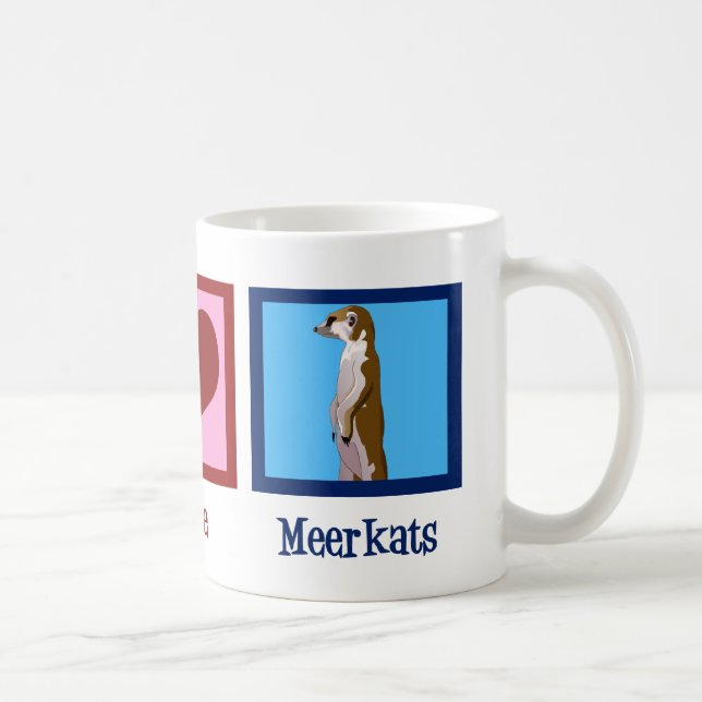 Mug Meerkats d'amour pour la paix (Droite)