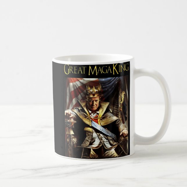 Mug Mega King USA Flag Fier Ultra Maga Trump (Droite)