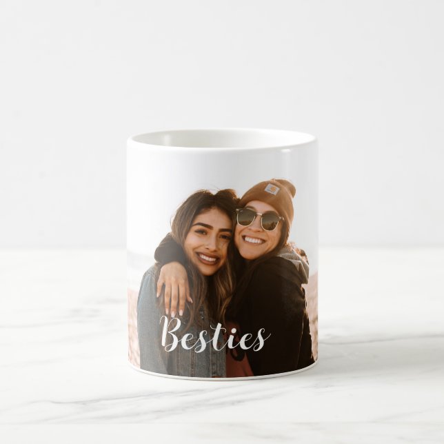 Mug Meilleur Ami Besties Photo personnalisée (Centre)