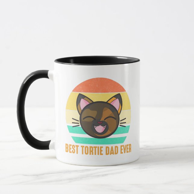 Mug Meilleur Amoureux des chats de Tortie Dad Ever Cut (Gauche)