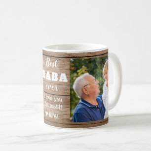 Mug Meilleur Baba Ever Grand-père 2 Collage photo Bois
