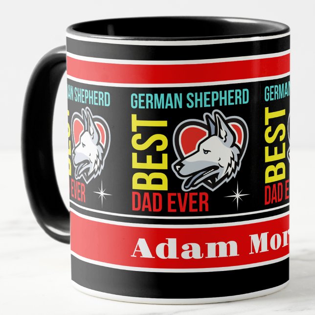 Mug Meilleur berger allemand personnalisé papa jamais (Créateur téléchargé)
