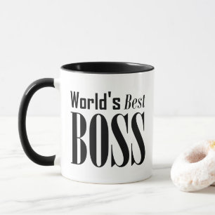 Mug Meilleur Boss du monde, Audacieuse Typographie Noi