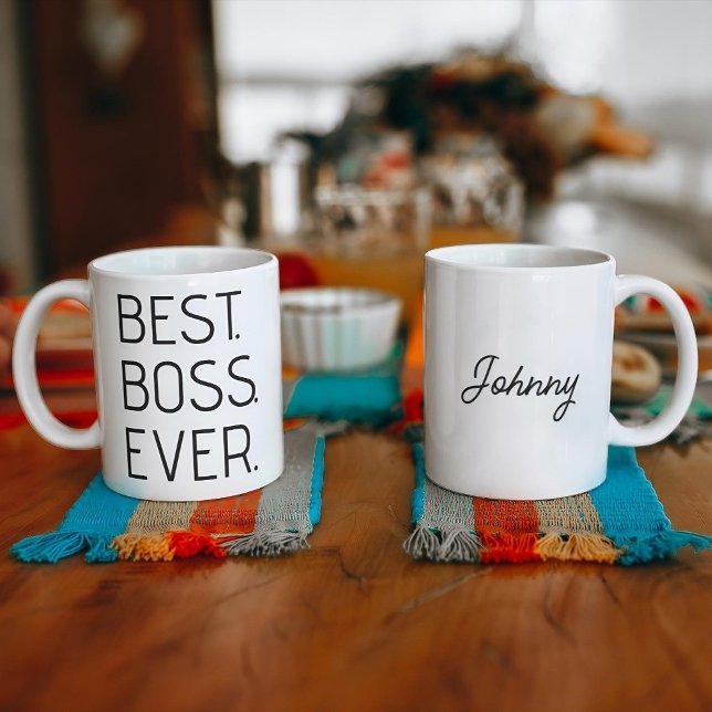Mug Meilleur Boss Jamais, Appréciation Personnalisée D (Créateur téléchargé)