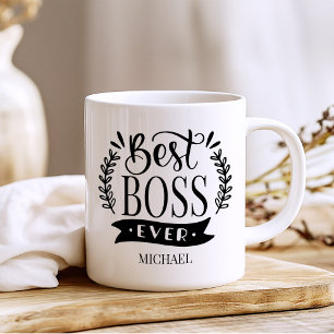 Mug Meilleur Boss jamais personnalisé Wreath