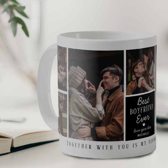 Mug Meilleur 'Boyfriend' Ever 7 Photo Collage (Créateur téléchargé)