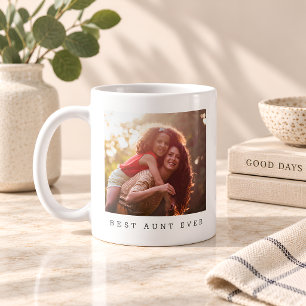 Mug Meilleur cadeau de tante personnalisé avec photo