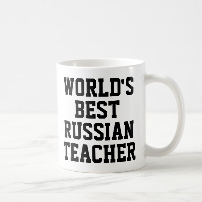Mug Meilleur cadeau d'enseignant russe au monde (Droite)