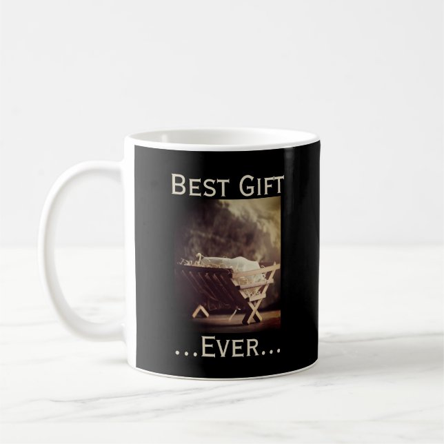 Mug Meilleur cadeau Ever Noël Baby in Manger (Gauche)