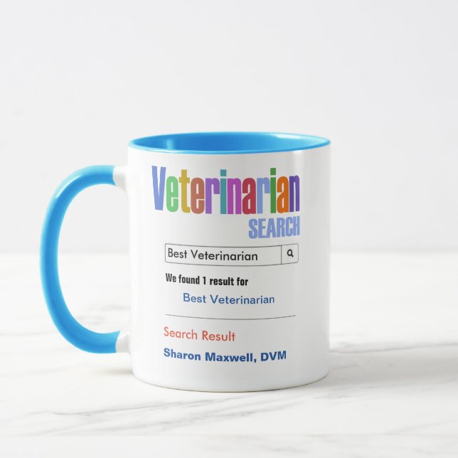 Mug Meilleur cadeau vétérinaire fait sur commande (Gauche)