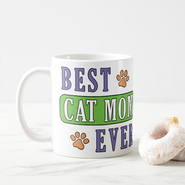 Mug Meilleur Cat Maman jamais (Avec donut)