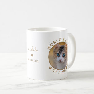 Mug Meilleur Chat au monde Maman Gold Nom personnalisé