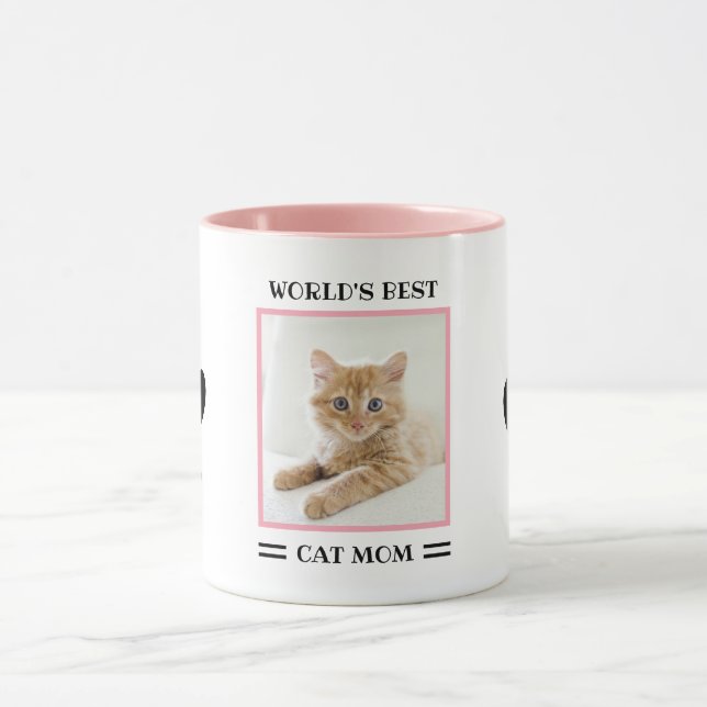 Mug Meilleur Chat au monde Maman personnalisée Photo p (Centre)