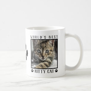 Mug Meilleur Chat Kitty Empreintes de pattes Nom de l'
