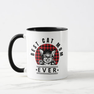 Mug Meilleur Chat Maman Jamais Buffalo Plaid