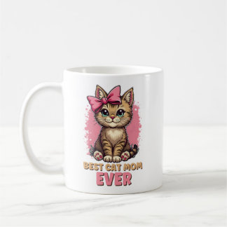 Mug Meilleur Chat Maman Jamais, Drôle Tabby Mère Chat