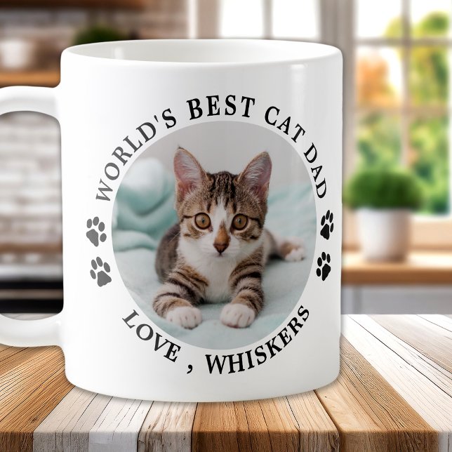 Mug Meilleur Chat Papa Empreintes de pattes du monde P (Créateur téléchargé)