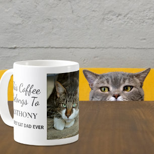 Mug Meilleur Chat Papa Jamais Photo Personnalisée