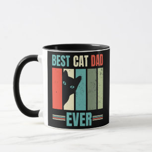 Mug Meilleur Chat Papa Jamais Rétro Graphique Vintage