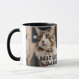 Mug Meilleur Chat Papa Jamais une photo personnalisée 
