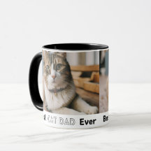Meilleur Chat Papa Jamais une photo personnalisée 