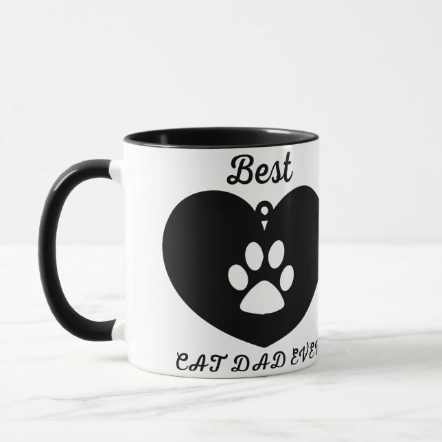 Mug Meilleur Chat Papa Jamais une photo personnalisée  (Gauche)