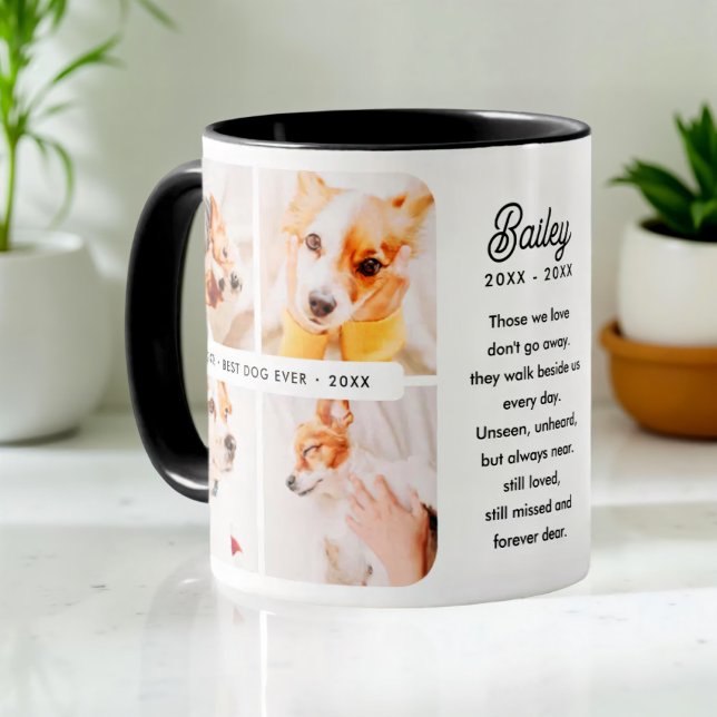 Mug Meilleur chien Ever Pet Memorial Photo moderne Col (Créateur téléchargé)